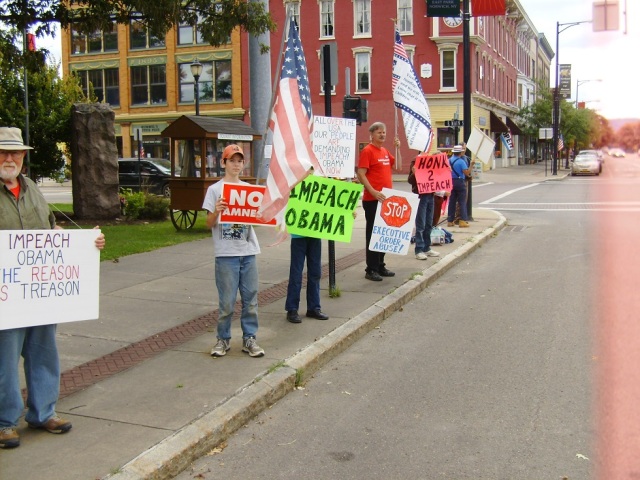 "Impeach Obama" Protest  Norwich, New York